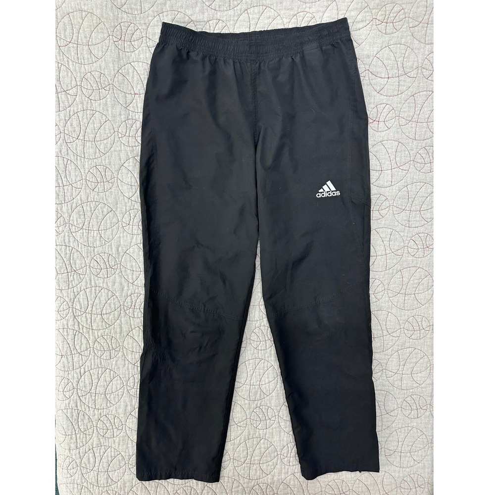 Adidas Track Pants Black X12336 Ankle Zips Reflective / Men's Medium